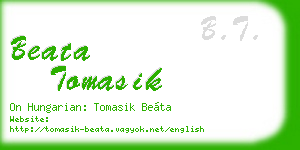beata tomasik business card
