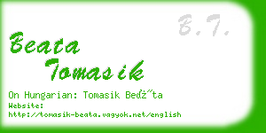 beata tomasik business card